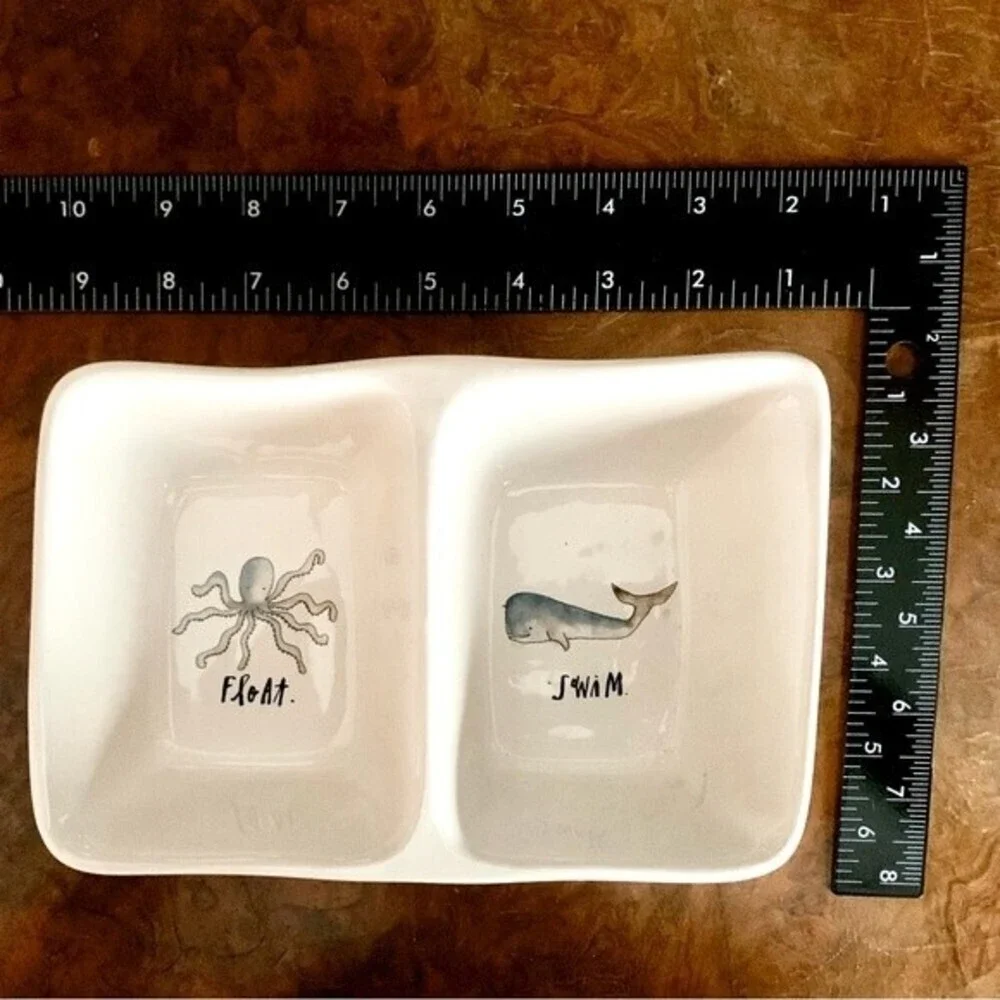 Rae‎ Dunn Ocean Whale & Octopus Double Tray